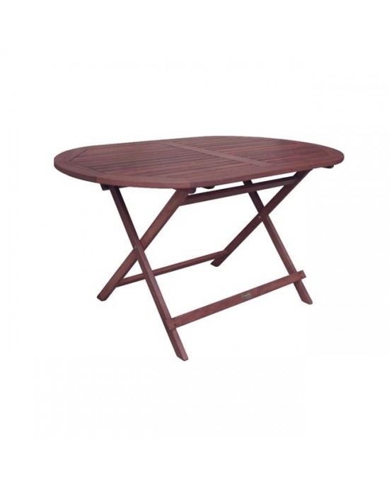 Ε20086,9 EASY Fold.Table 120x70cm Oval Acacia-120x70 H.72cm