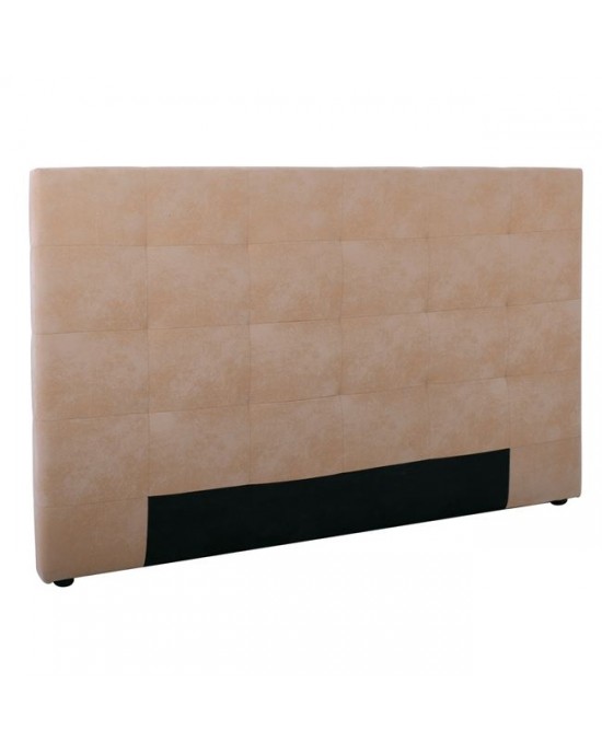 Ε2016,3 Headboard 165x100x9cm (for Bed Base-Mattress 160x200cm) Fabric Cappuccino