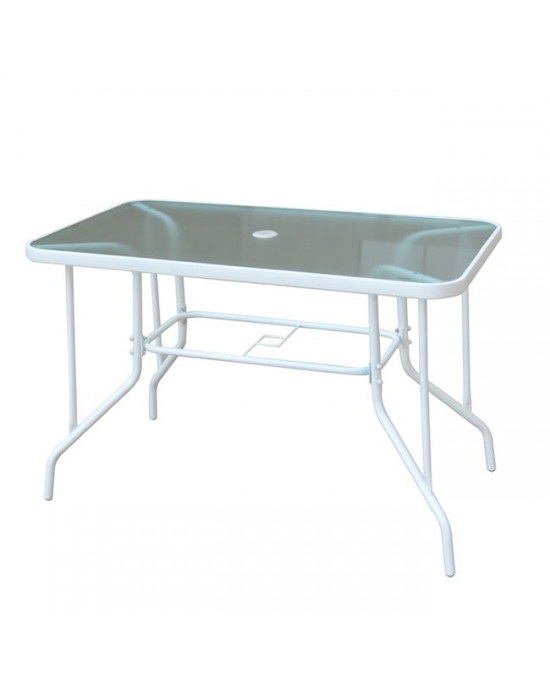 Ε2403,4 BALENO Table 110x60cm Steel White