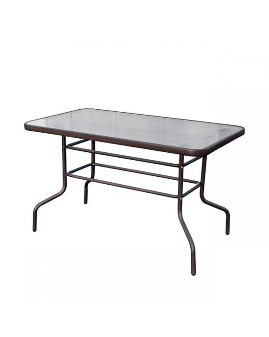 Ε2406 BALENO Table 120x70 Steel Brown