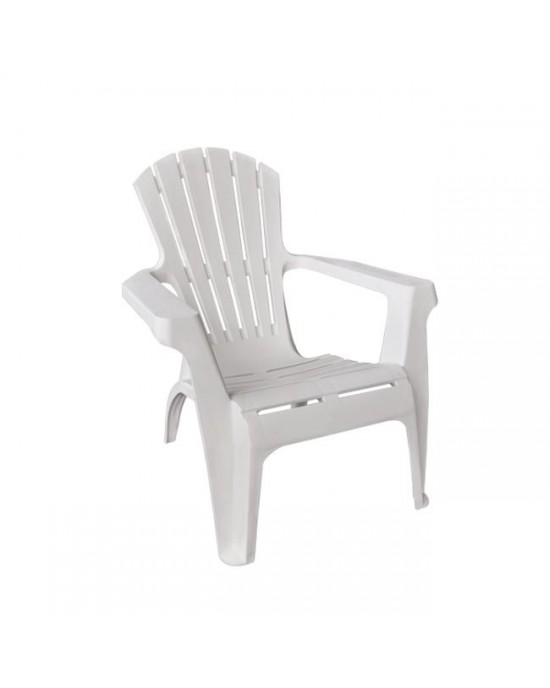 Ε331 DOLOMITI Plastic Stacking Armchair White  75x86x86cm