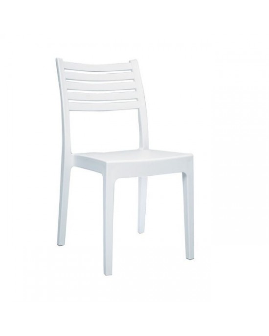 Ε345,1 OLIMPIA Plastic Chair White 46x52x86cm