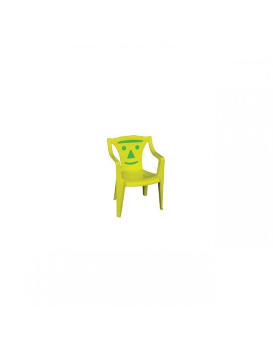 Ε356,2 BIMBO Kid Plastic Armchair Yellow (Green smile) 1 pack / 65 pcs