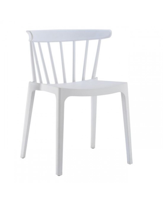 Ε372,1 WEST Καρέκλα Κήπου - Βεράντας PP-UV Άσπρο 53x53x75cm