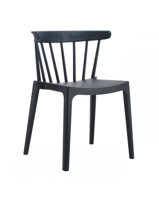 Ε372,2 WEST Chair PP-UV Black -53x53x75cm