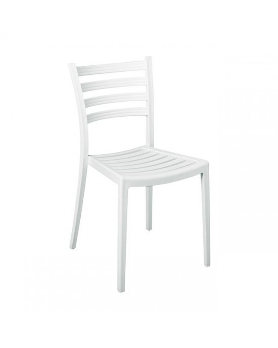 Ε386,1 GENOA PP Chair White-45x53x82cm