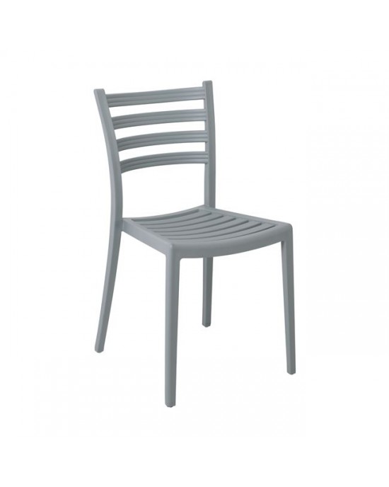 Ε386,3 GENOA PP Chair Grey- 45x53x82cm