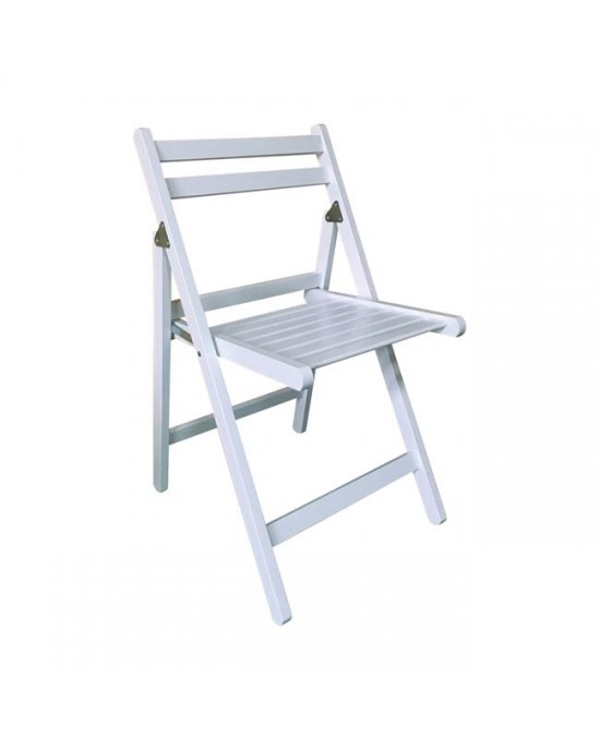 Ε415,1 EXTRA Folding Chair White 1 pack / 6 pcs-43x48x77cm