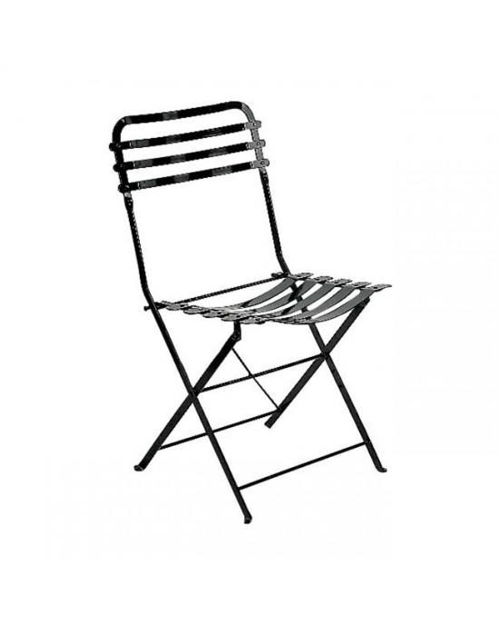 Ε517,7 ΖΑΠΠΕΙΟΥ Καρέκλα Μέταλλο Βαφή Μαύρο -45x45x84cm