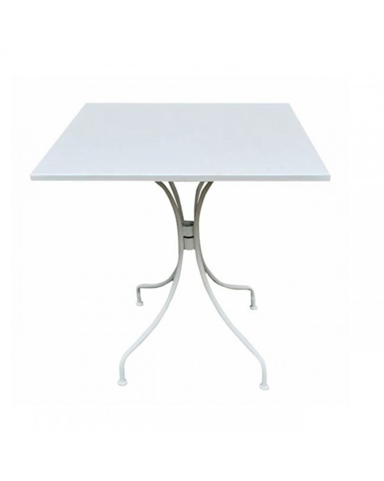 Ε5171,1 PARK Table70x70x71cm Steel White