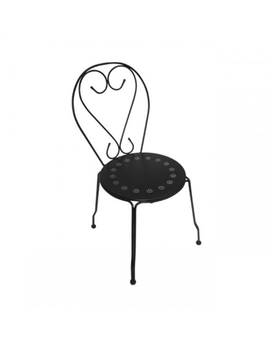 Ε5182 BISTRO Chair Steel Black 1 pack / 4 pcs-41x48x90cm