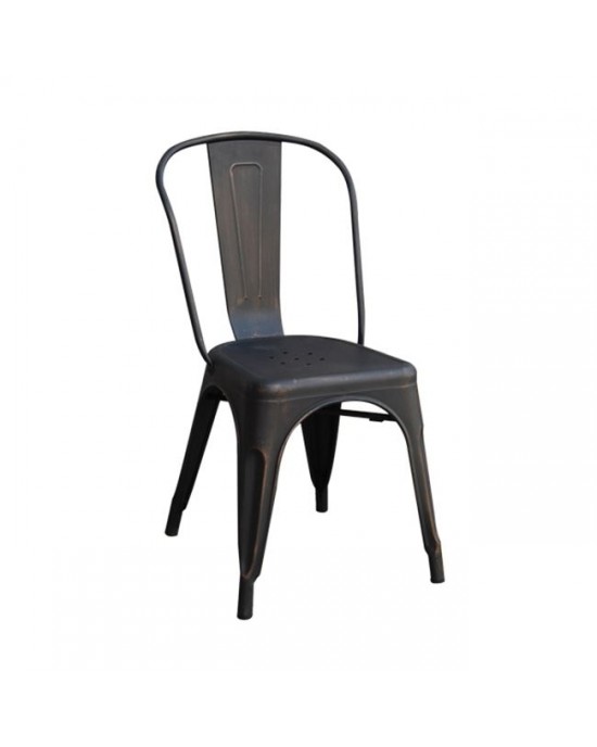 Ε5191,10 RELIX Chair Metal Antique Black 1 pack / 14 pcs
