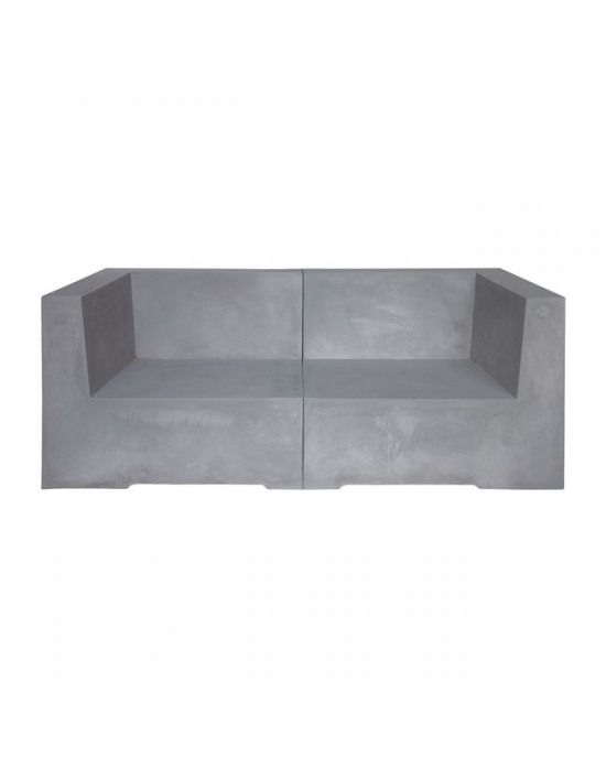 Ε6200,2 CONCRETE 2-Seat Sofa Cement Grey  166x81x65cm