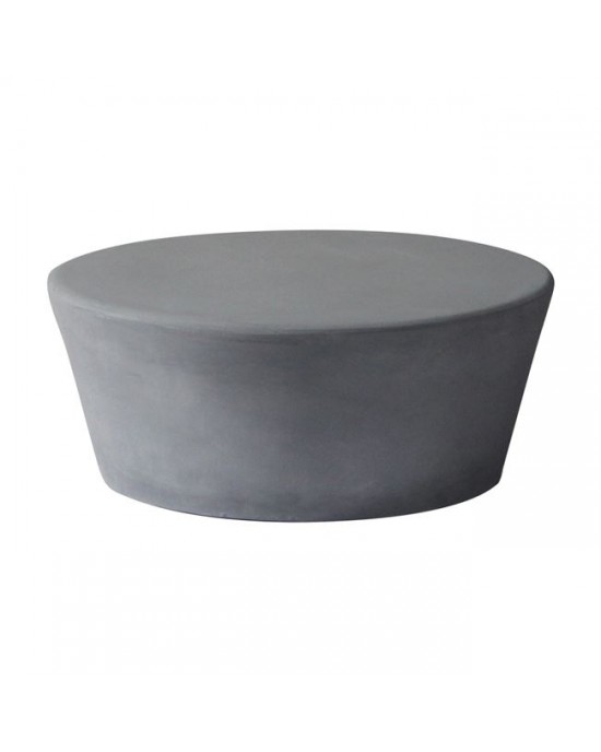 Ε6209 CONCRETE Coffee Table D.75cm Cement Grey