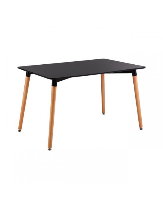Ε7086,2 ART Table 160x90cm Black-160x90x73cm