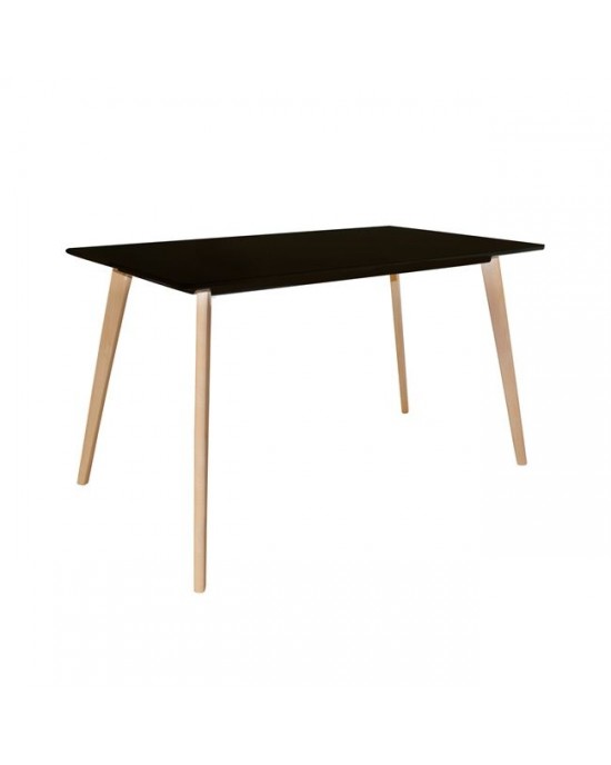Ε7101,2 MARTIN Table 120x70cm Natural / Black