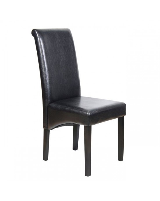 Ε7206 MALEVA-H Καρέκλα PU Καφέ - Wenge 1 pack / 2 pcs-46x61x100cm