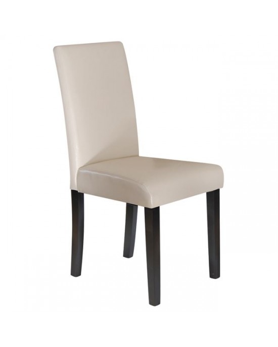 Ε7207,1 MALEVA-L Καρέκλα PU Ivory - Wenge 1 pack / 2 pcs-42x56x93cm
