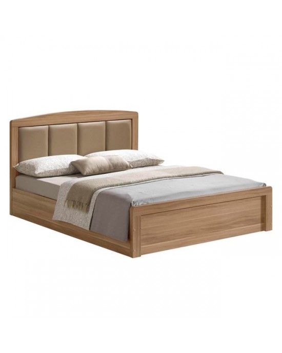 Ε7386 CALIBER Double Bed, for Mattress 160x200cm, Shade Sonoma Oak