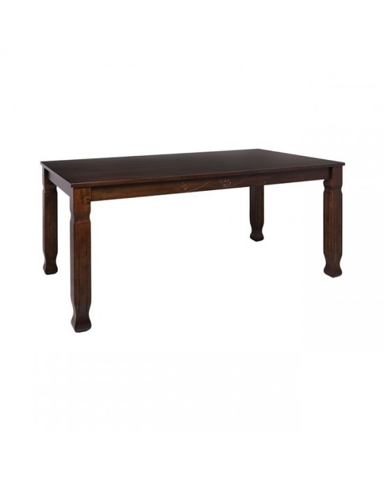 Ε807,Τ DEBBY Table 160x90 Dark Walnut Wood//Mdf 