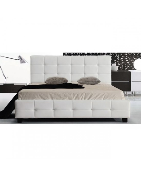 Ε8087,1 FIDEL Bed 150x200cm Pu White
