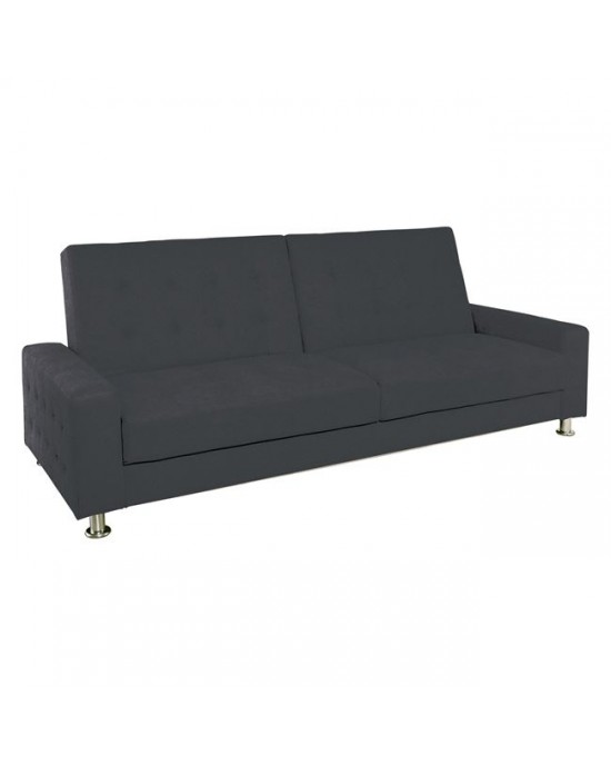 Ε9569,7 MOBY Καναπές - Κρεβάτι Σαλονιού - Καθιστικού, Ύφασμα Σκούρο Γκρι 217x80x81cm Bed:185x110x40cm