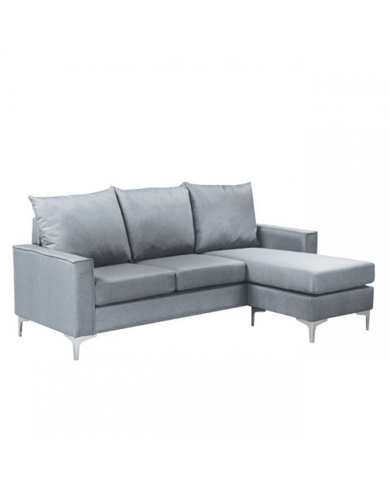 Ε9684,3 AVANT Reversible Corner Sofa Fabric Light Grey