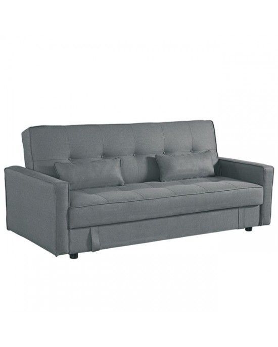 Ε9687,1 OPEN Καναπές - Κρεβάτι με Αποθηκευτικό Χώρο, 3θέσιος, Ύφασμα Γκρι 200x86x89cm Bed:112x181x41cm