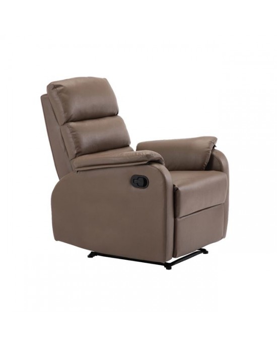 Ε9732,4 COMFORT Armchair Relax Cappuccino Pu