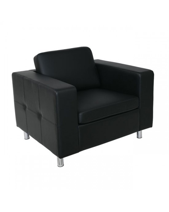 Ε990,1 ALAMO Armchair Sofa Black Pu