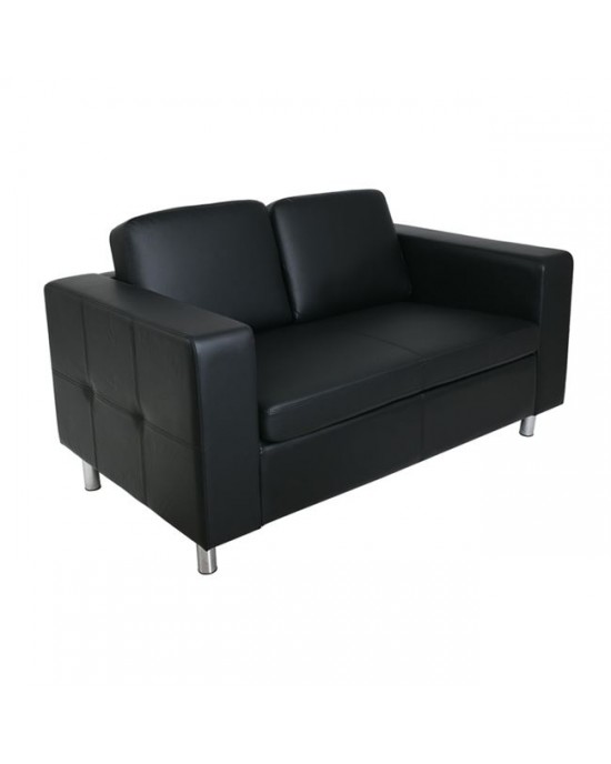 Ε990,12 ALAMO 2-Seater Sofa Black Pu