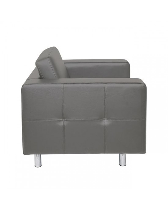 Ε990,51 ALAMO Armchair Sofa Grey Pu
