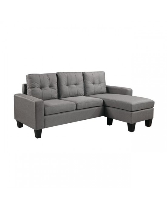 Ε9920,2 PORTO Reversible Corner Sofa Light Grey Fabric