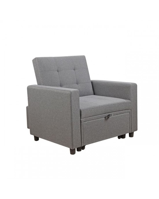 Ε9921,12 IMOLA Armchair-Bed Light Grey Fabric