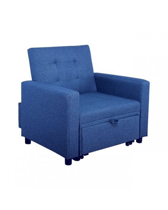 Ε9921,14 IMOLA Armchair-Bed / Fabric Blue