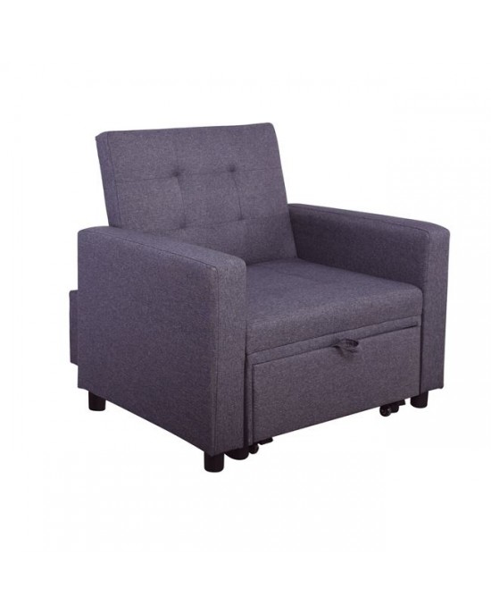 Ε9921,16 IMOLA Armchair-Bed / Fabric Brown-Purple