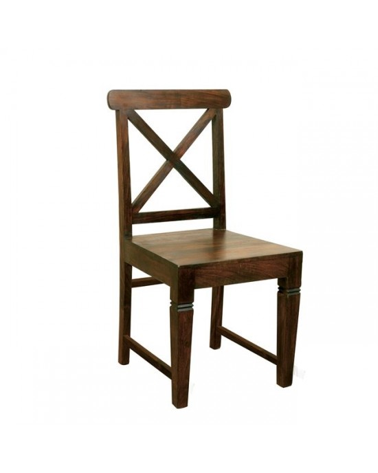 ΕΣ331 KIKA Wooden Chair, Sheesham Walnut 1 pack / 2 pcs
