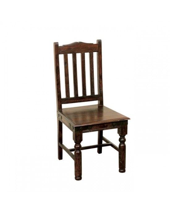 ΕΣ332 RAWAT Wooden Chair, Sheesham Walnut 1 pack / 2 pcs 45x51x100cm