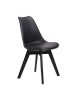 ΕΜ137,2 MARTIN-II Chair PP Black (assembled cushion) 1 pack / 4 pcs
