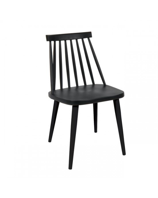 ΕΜ139,22 LAVIDA Chair Metal/PP Full Black 1 pack / 4 pcs