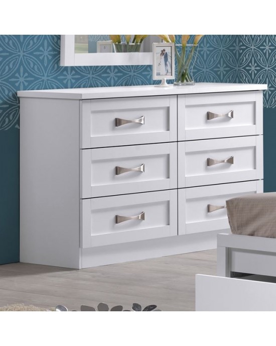 ΕΜ364,1 LIFE Dresser 6-Drawers 120x40x76 White