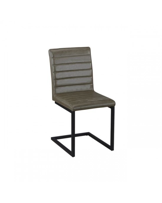 ΕΜ795,3 ALTO Καρέκλα Μεταλλική Μαύρη/Ύφασμα Vintage Green