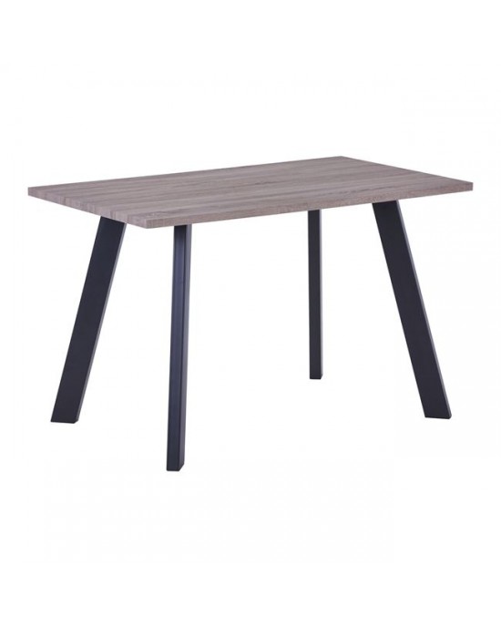 ΕΜ820,1 BAXTER Table 120x70cm Sonoma Oak (Black Paint)- 120x70x75cm