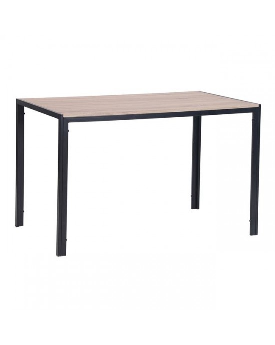 ΕΜ827 GABO Table 120x70cm Sonoma (Black Paint)