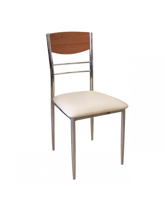 ΕΜ919,3 DINO Chair Cherry/Pvc Dark Cream 1 pack / 6 pcs- 42x51x90cm