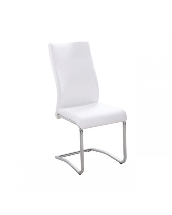 ΕΜ931,1 BENSON Chair Cream Pvc 1 pack / 4 pcs-46x52x97cm