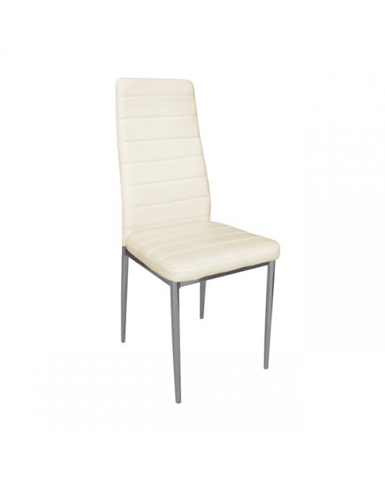 ΕΜ966,14 JETTA Chair Cream Pvc 4pcs/ctn (Silver paint) 1 pack / 4 pcs- 40x50x95cm