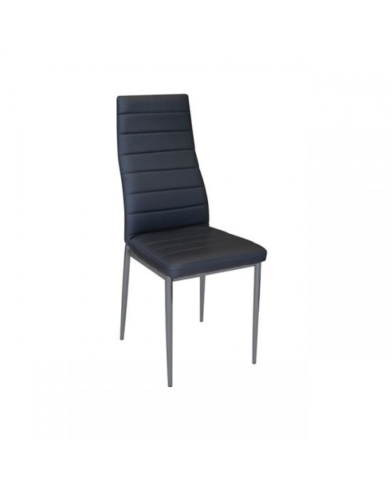ΕΜ966,36 JETTA Chair Black Pvc (Silver paint) 1 pack / 6 pcs- 40x50x95cm