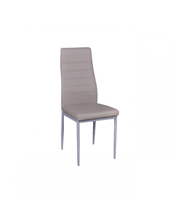 ΕΜ966,94 JETTA Chair Cappuccino Pvc 4pcs/ctn (Silver paint) 1 pack / 4 pcs- 40x50x95cm
