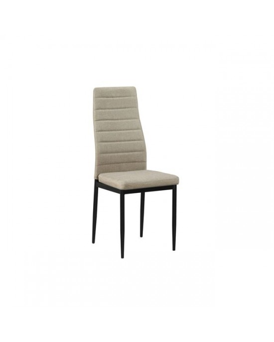 ΕΜ966Β,136 JETTA Chair Dark Beige Fabric (Black paint) 1 pack / 6 pcs